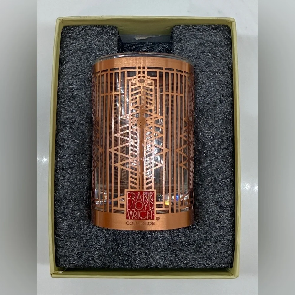NIB Frank Lloyd Wright Copper Votive Holder Avery Coonley Design 3.5” in Box!